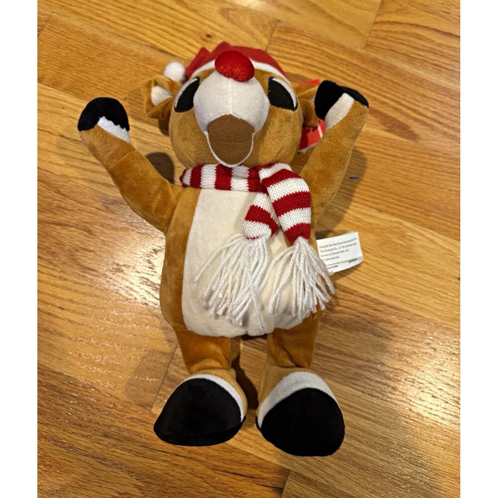 Rudolph Red-Nosed Reindeer Side Stepper Plush Reindeer new with tags